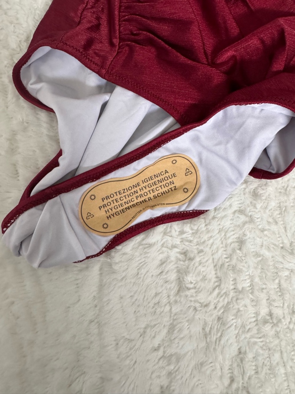 Cupshe Ruched Halter One-Piece Swimsuit - Picture 2 of 2